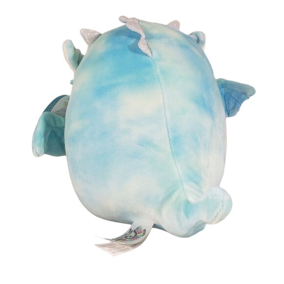 Kelly The Dragon Squishmallows 8" Plush Toy Soft Tie Dye Blue White Sparkly Wing - Picture 2 of 5